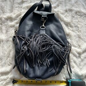 Rebecca Minkoff Navy Blue Fringe Backpack